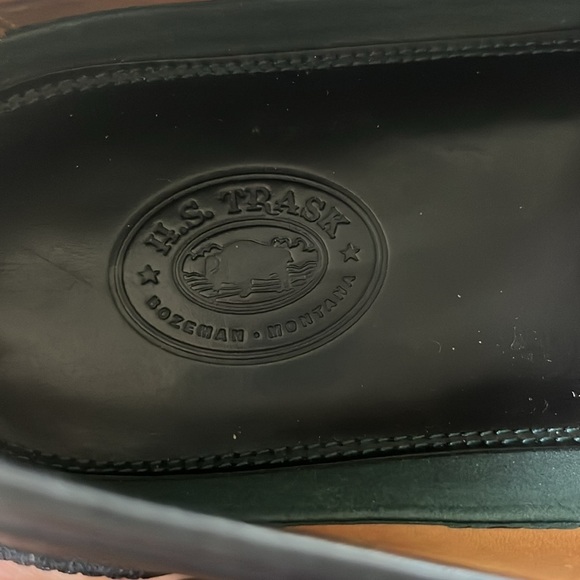 H.S.Trask Men’s Black Leather Tasseled Loafer Size 9 W. - Picture 4 of 7